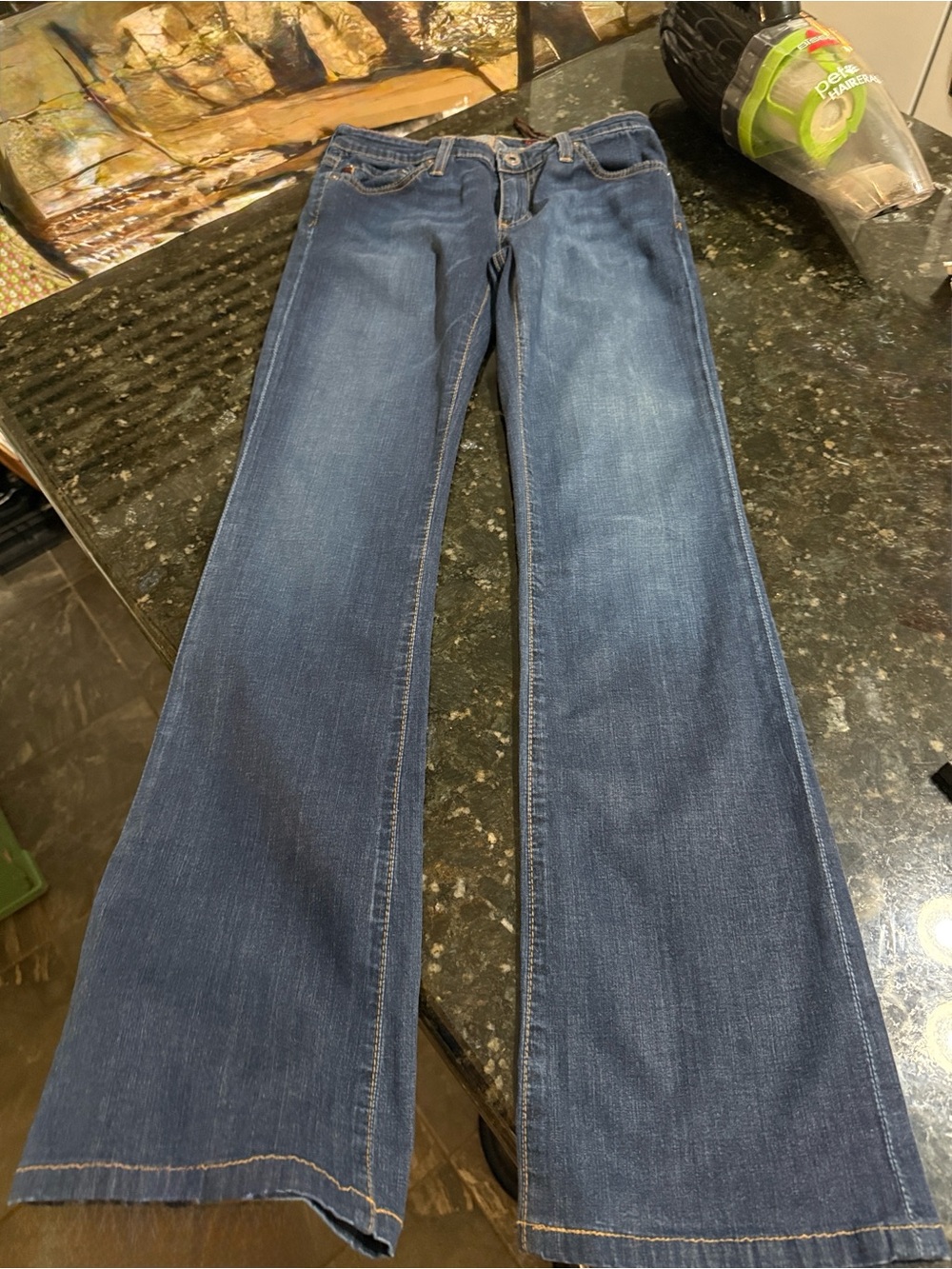 Ag Adriano Goldschmied Indigo Wide-Leg Flare Jeans